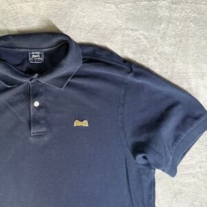 VTG Le Tigre Mens Navy Blue Cotton Short Sleeve Polo Shirt 90's Large